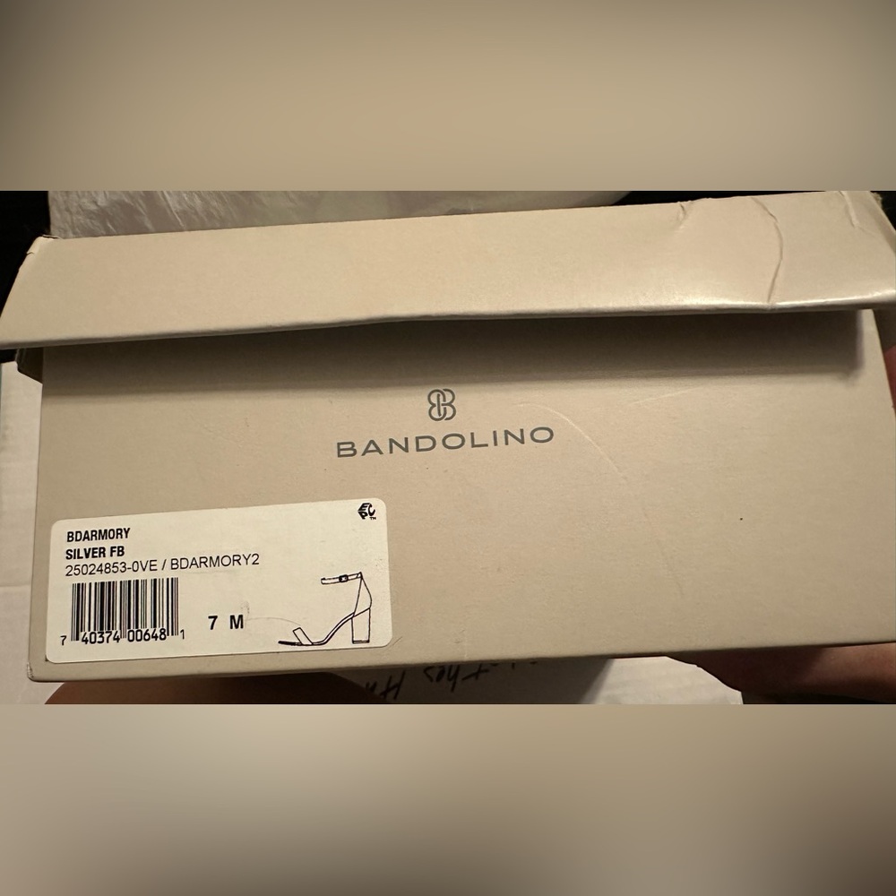 Bandolino Silver Heeled Sandals